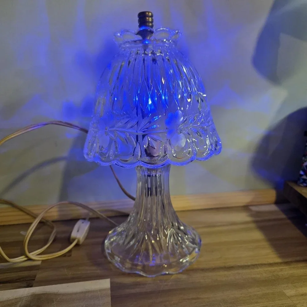 Vintage Princess House Heritage Crystal Romance Vanity Boudoir Lamp 10.5 In